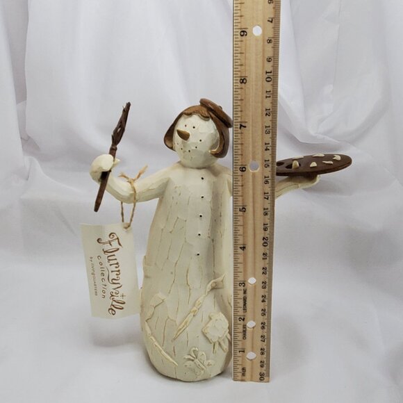 Flurryville Collection AUNT ARCTICA 8" Figurine Snowman Artist Paint Brush Box - Picture 11 of 13